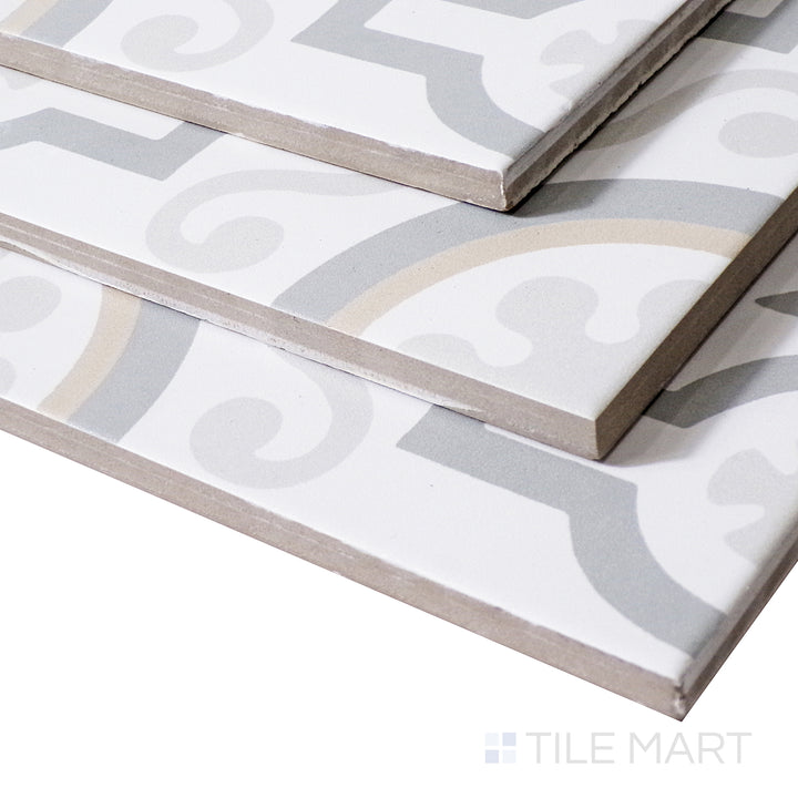 A subtle textured effect is captured from a side view, emphasizing the artistic pattern and chic matte finish of Kali Chic.