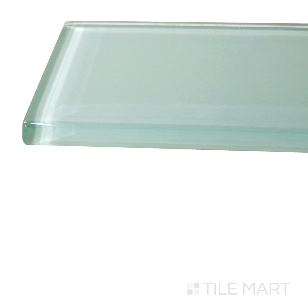 Glass Pastel Glass Field Tile 3X12 Green Glossy