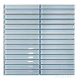Glass Pastel Blue 0.75X6 Grid Glossy Mosaic