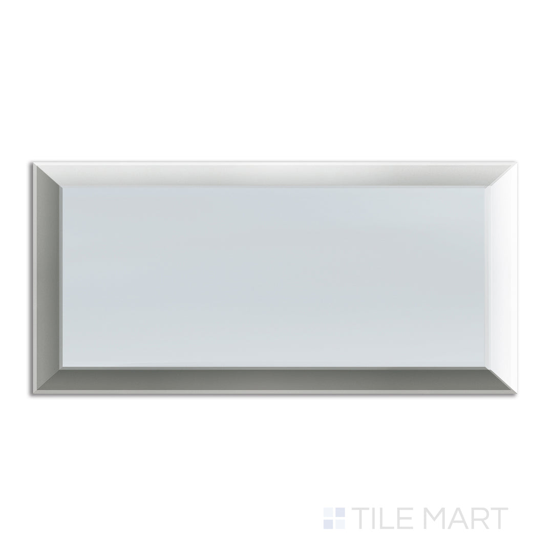Glass Reflections Beveled Glass Field Tile 3X6 Platinum Glossy
