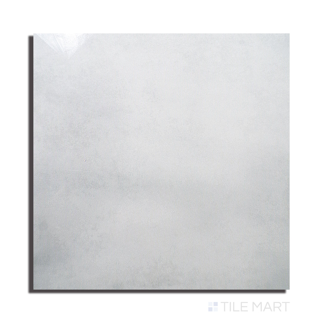 Top-down image of Kadence Perla 48X48 Polished Porcelain, emphasizing a subtle pearl grey color with a high-gloss polished surface.