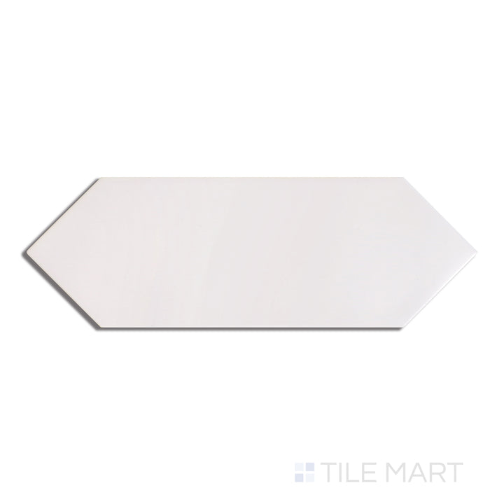 Aerial view of Kite White 4X12 Matte Porcelain, highlighting a crisp white tone with a velvety matte surface for a clean aesthetic.