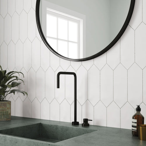 Kite White 4X12 Picket Matte Porcelain Tile