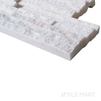 Contemporary Mini Ledgestone Natural Stone Ledger Panel 6X24 Snowfall