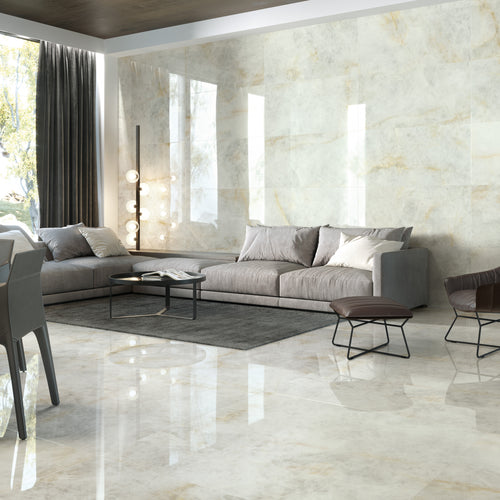 Luxury Kristalus White 24X48 Polished Porcelain Tile