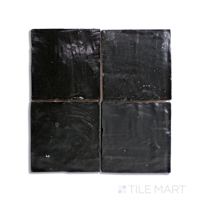 Mallorca Ceramic Field Tile 4X4 Black Matte