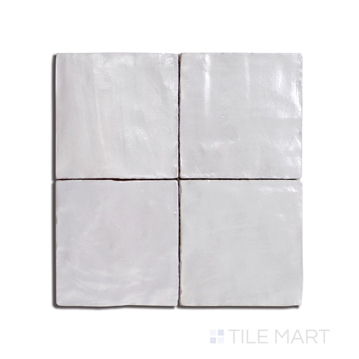 Overhead shot of Mallorca Grey 4X4 Matte Ceramic, showcasing a contemporary grey shade with a subtle matte effect.