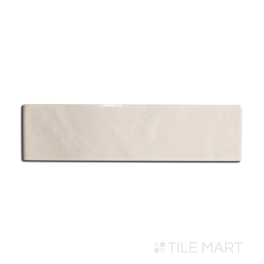 Display view of Manhattan Ceramic 3rd Ave 3x12 glossy tile with sleek polished surface showcased for design inspiration