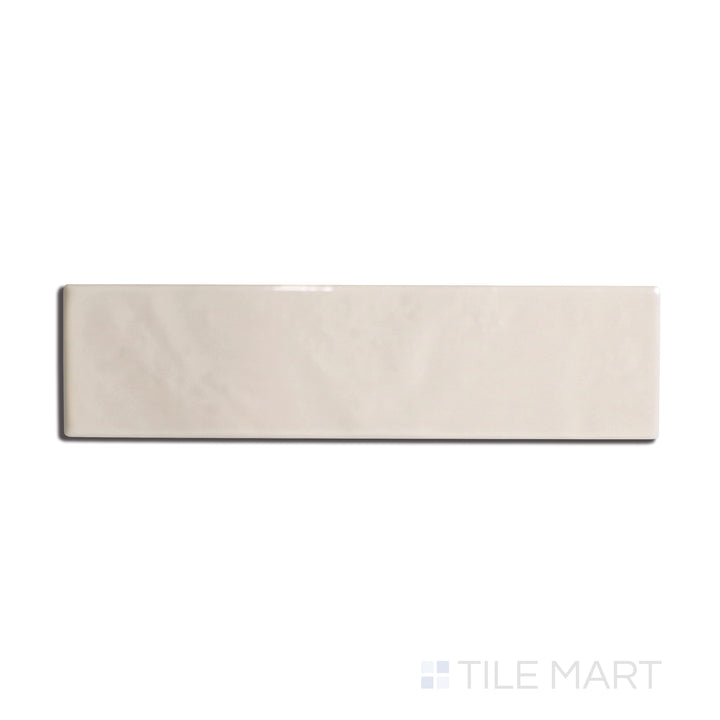 Display view of Manhattan Ceramic 3rd Ave 3x12 glossy tile with sleek polished surface showcased for design inspiration