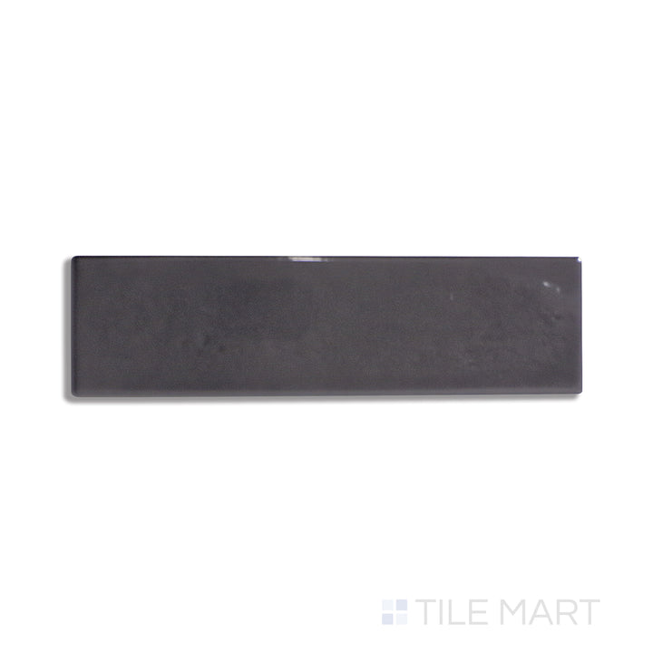 Display view of Manhattan Ceramic 11th Ave 3x12 glossy tile featuring a sleek, polished surface shown in full tile layout