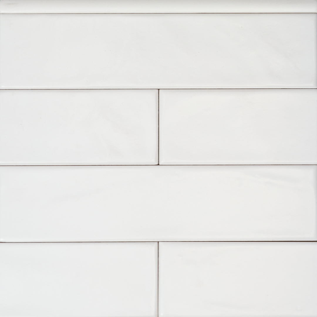 Top view of Manhattan Ceramic Maddison 3x12 matte tile showcasing a soft, non-reflective surface ideal for modern wall designs