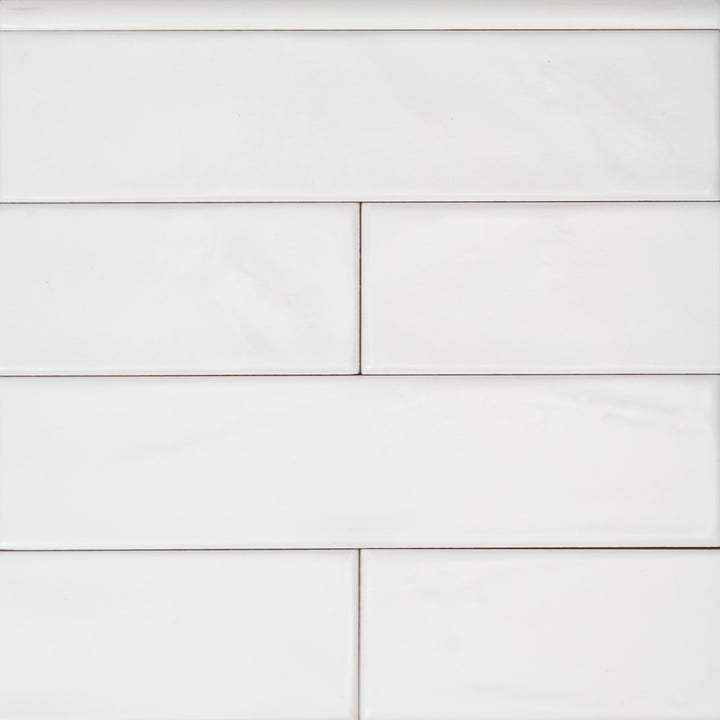 Top view of Manhattan Ceramic Maddison 3x12 matte tile showcasing a soft, non-reflective surface ideal for modern wall designs