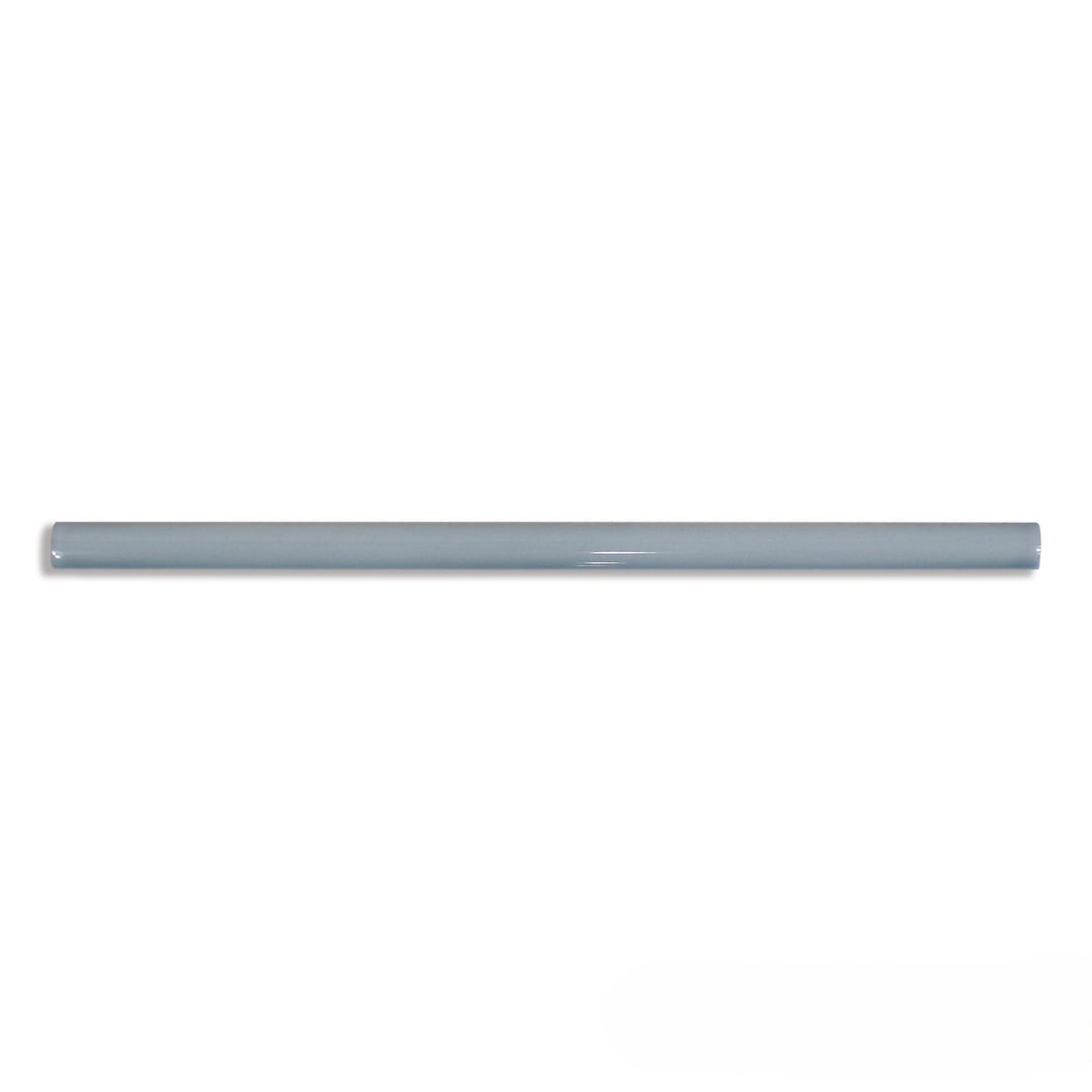 Top-down image of Manhattan Ceramic 7th Ave 0.5x12 glossy demi-bullnose tile with smooth finish designed for edge detailing on walls