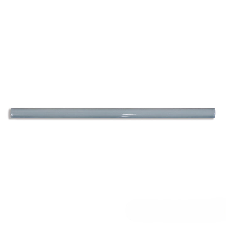 Top-down image of Manhattan Ceramic 7th Ave 0.5x12 glossy demi-bullnose tile with smooth finish designed for edge detailing on walls