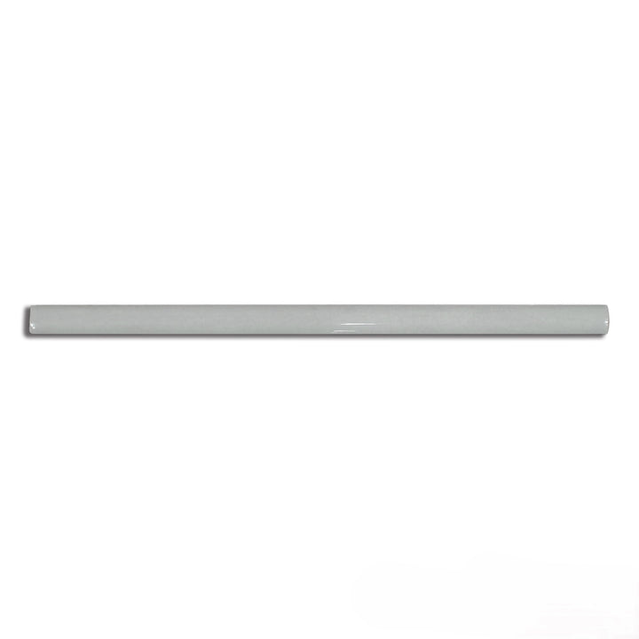 Top-down view of Manhattan Ceramic 9th Ave 0.5x12 glossy demi-bullnose tile offering a polished surface designed for stylish wall edge transitions