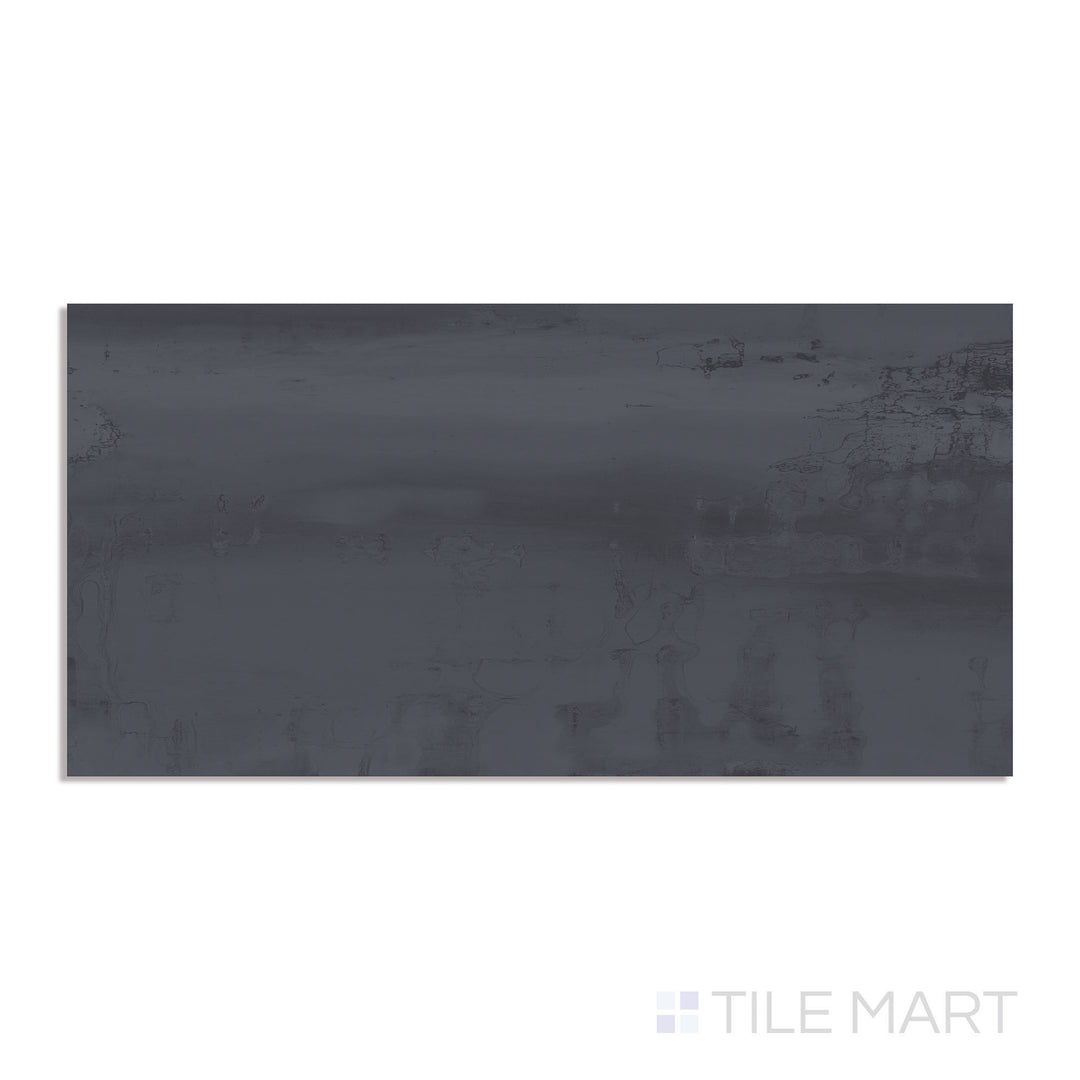 Top-down view of Metal Lux Blue 24X48 Polish Porcelain, featuring a rich metallic blue finish with a high-polish sheen for a luxurious effect.