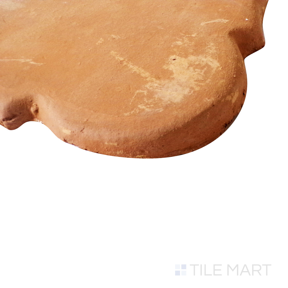 Side perspective showcasing the distinctive San Felipe shape of Lincoln Pavers Red 9X11 natural terracotta tile.