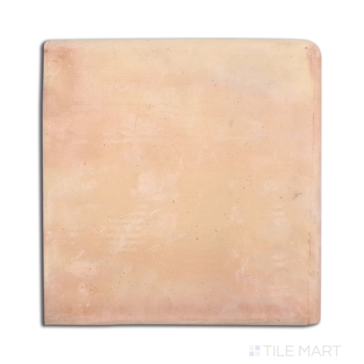 Aerial view of Saltillo Salmon 12X12 Stair Coping Corner Natural Terracotta, designed for a perfect corner finish with a rustic appeal.