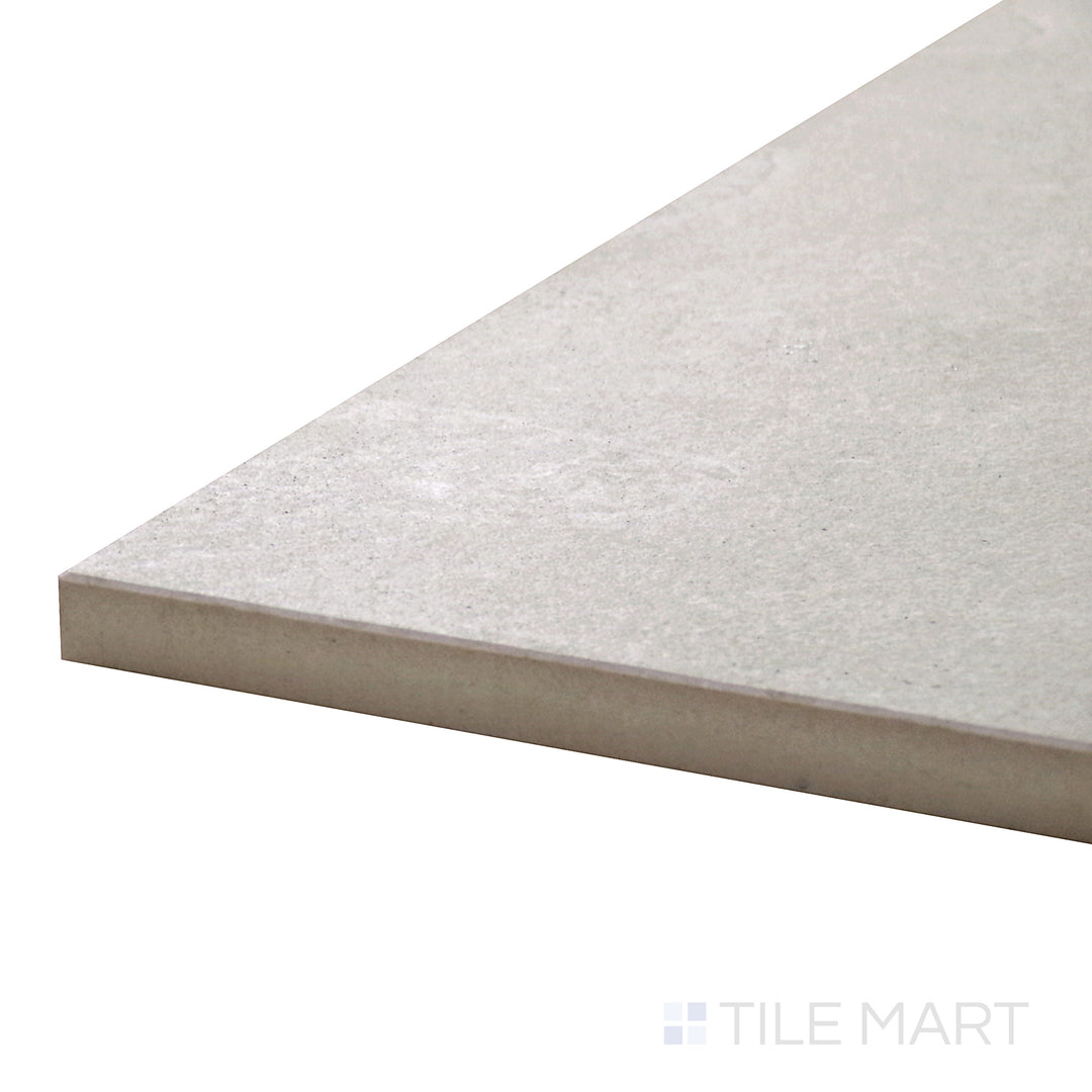 A corner perspective of the Nordika Sand 24x48 matte porcelain tile emphasizes its warm beige hue and soft matte texture, bringing a natural and calming feel to interiors.