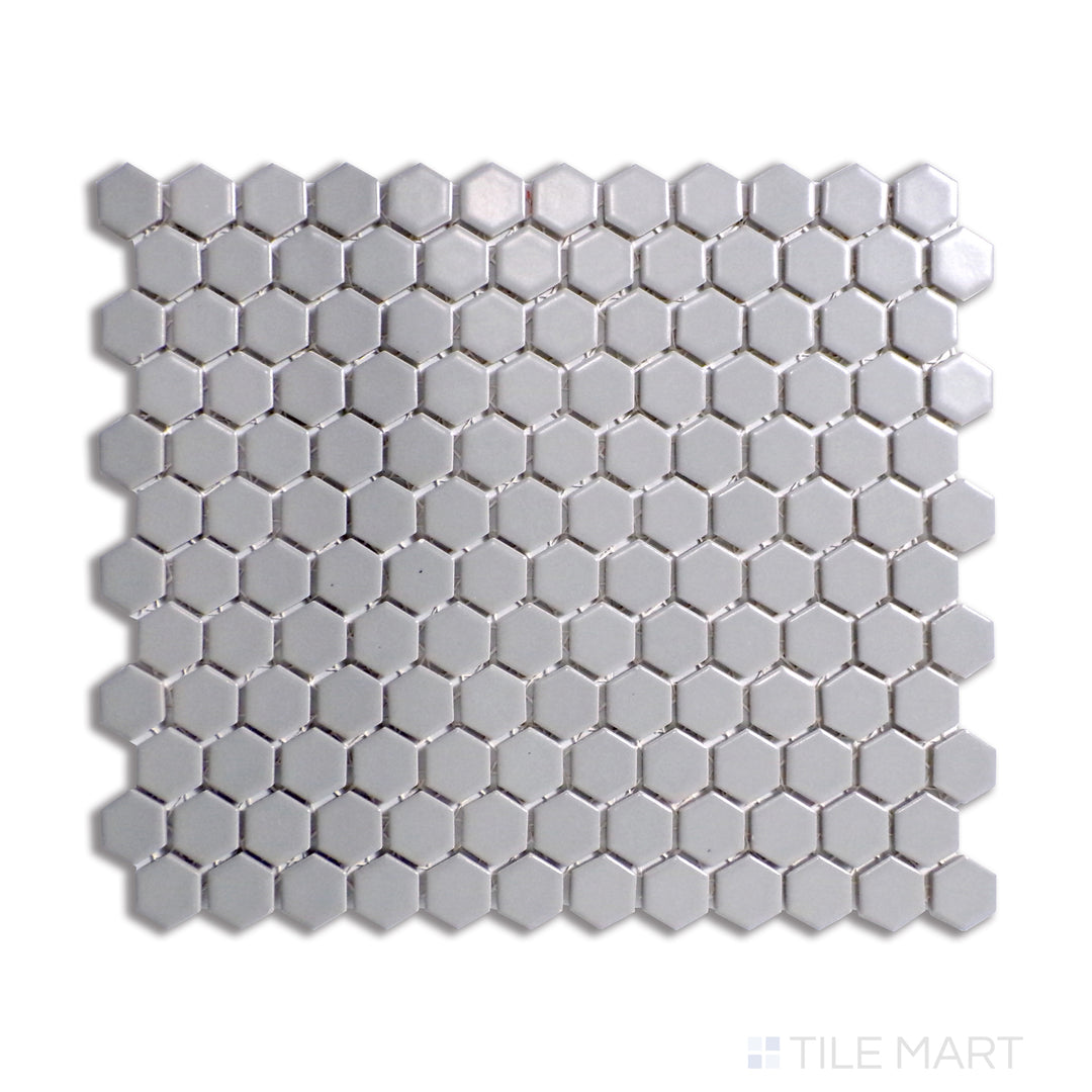 Porcelain Glazed Mosaics 1X1 Hexagon Porcelain Mosaic 12X12 Gray Matte