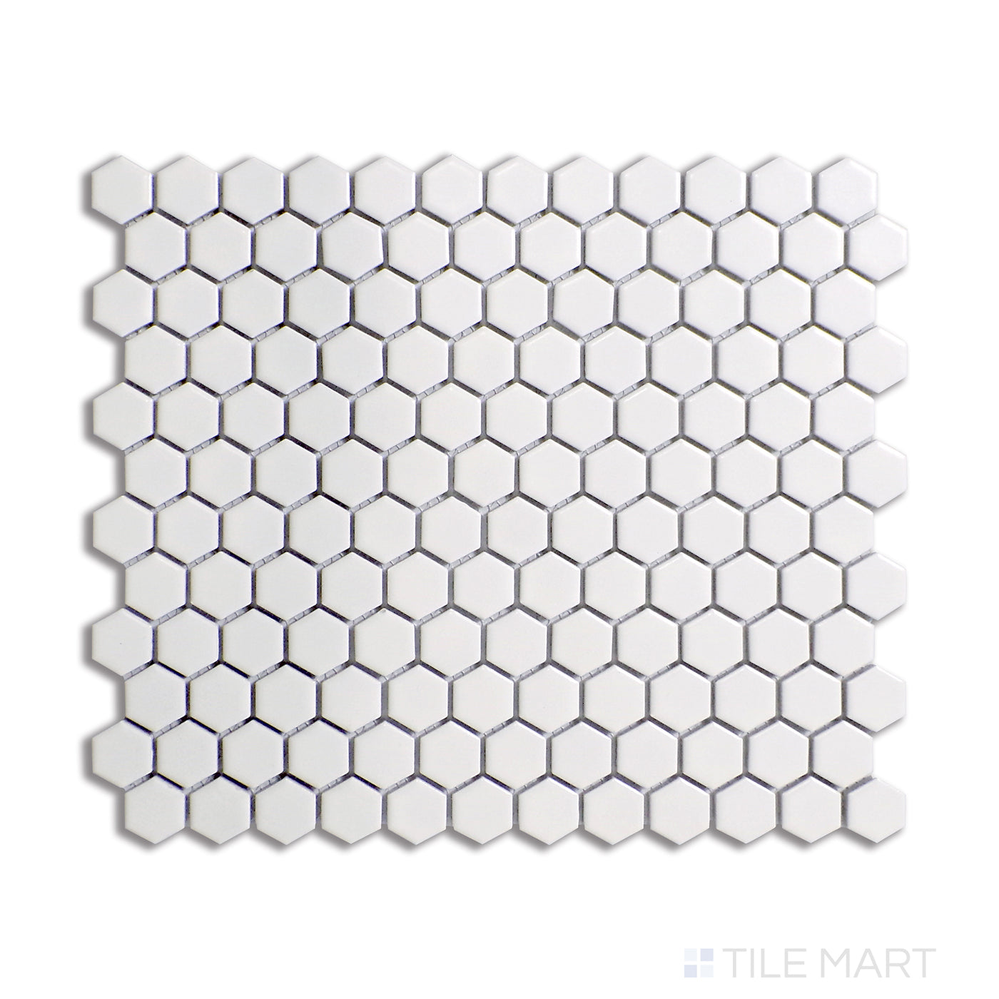 Porcelain Glazed Mosaics 1X1 Hexagon Porcelain Mosaic 12X12 White Matte