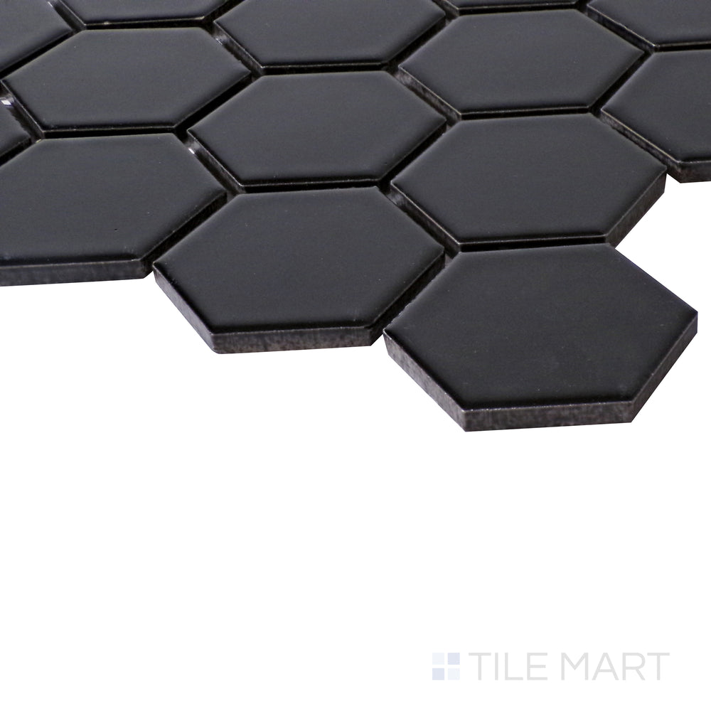 Close-up angle emphasizing the bold, rich shade of Porcelain Glazed Black 2