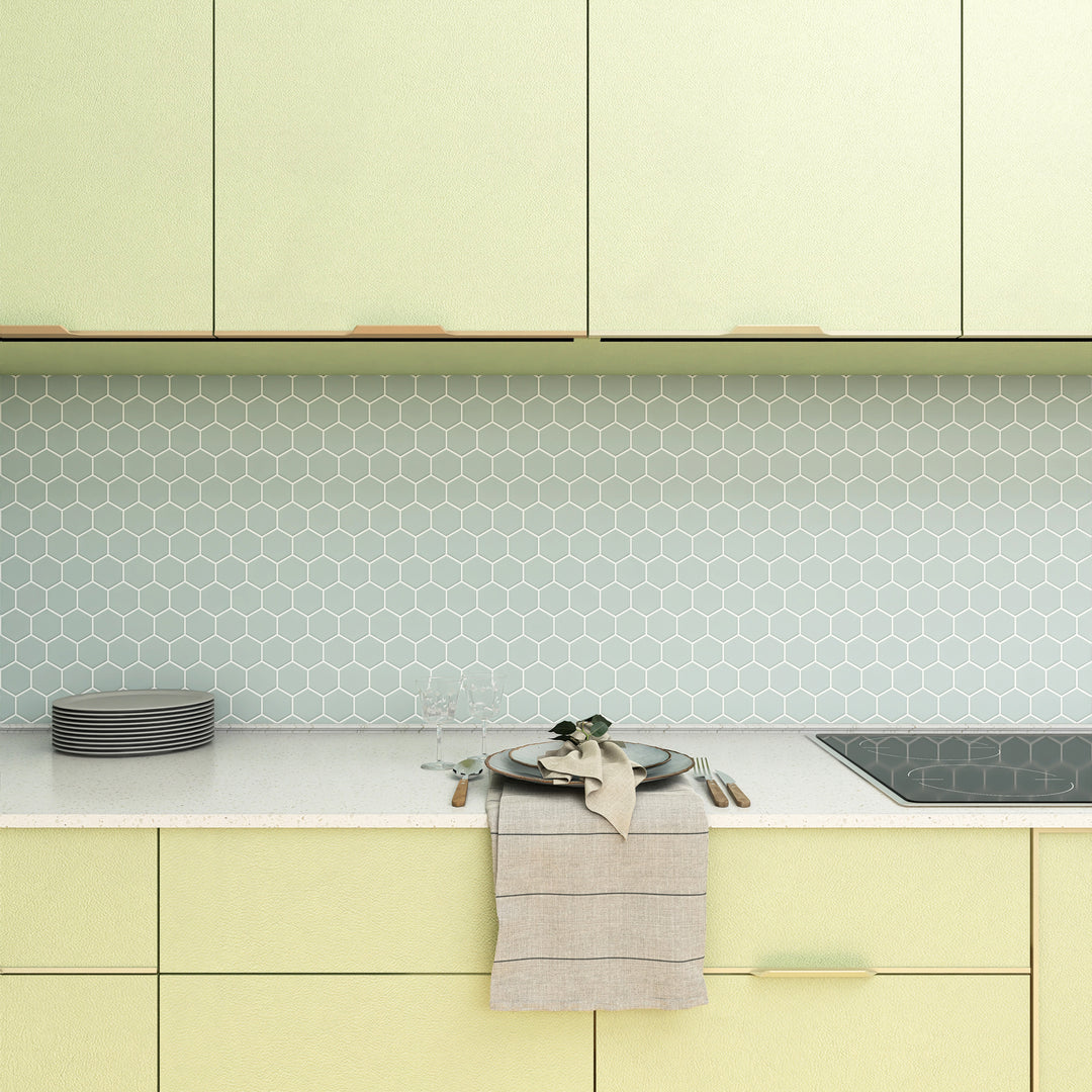 Metro Gray 4" Hexagon Matte Porcelain Mosaic