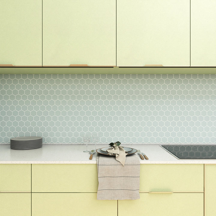 Metro Gray 4" Hexagon Matte Porcelain Mosaic