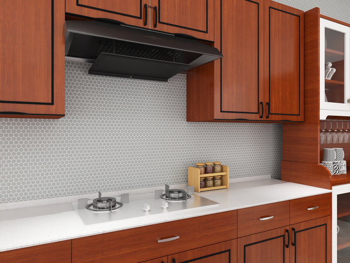 Metro Gray 4" Hexagon Matte Porcelain Mosaic