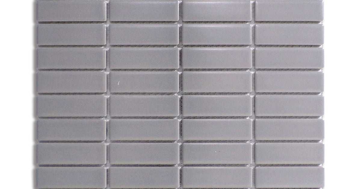 Metro Gray 1X3 Grid Matte Porcelain Mosaic | Tilemart