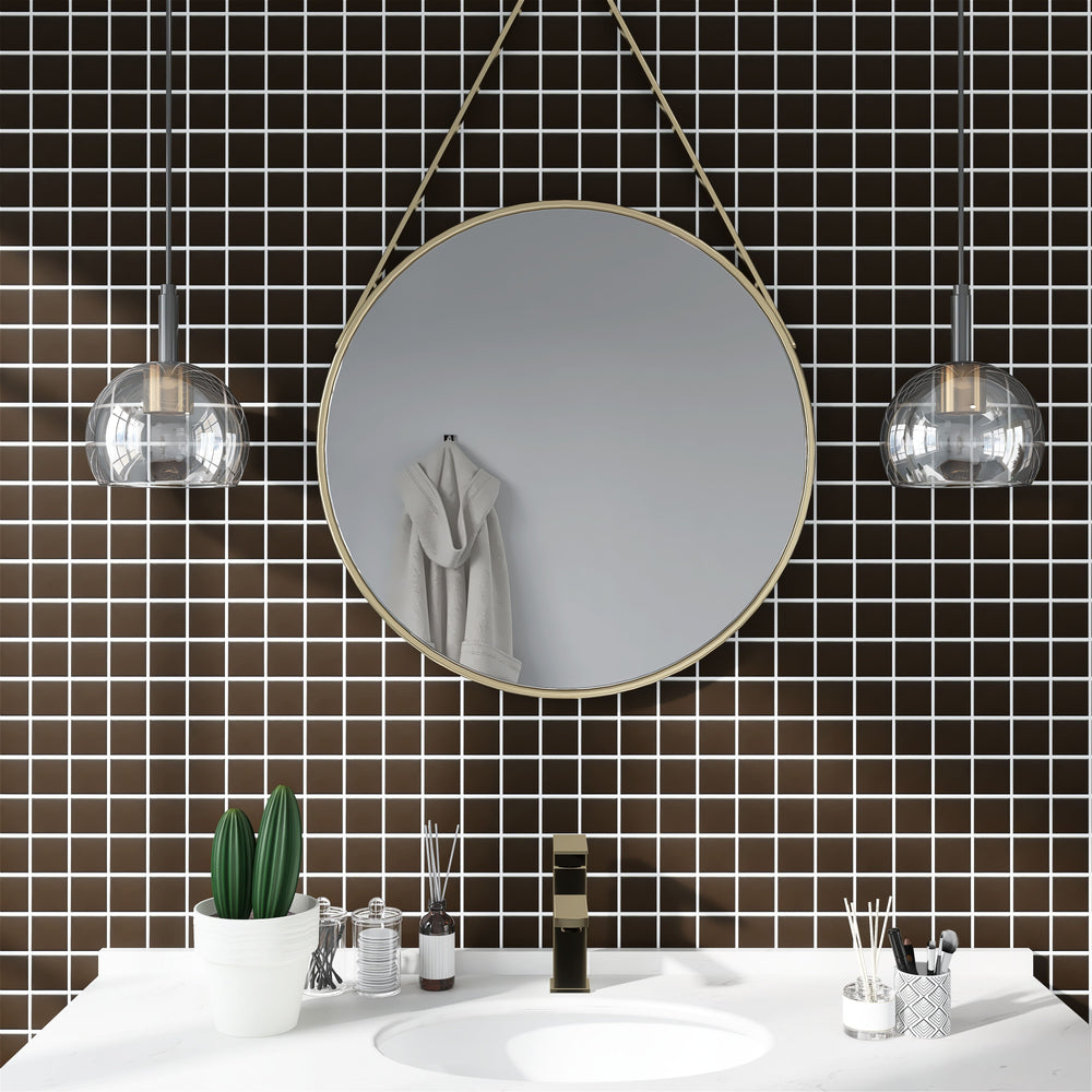 A dramatic and contemporary statement with Porcelain Glazed Mosaics Black 2