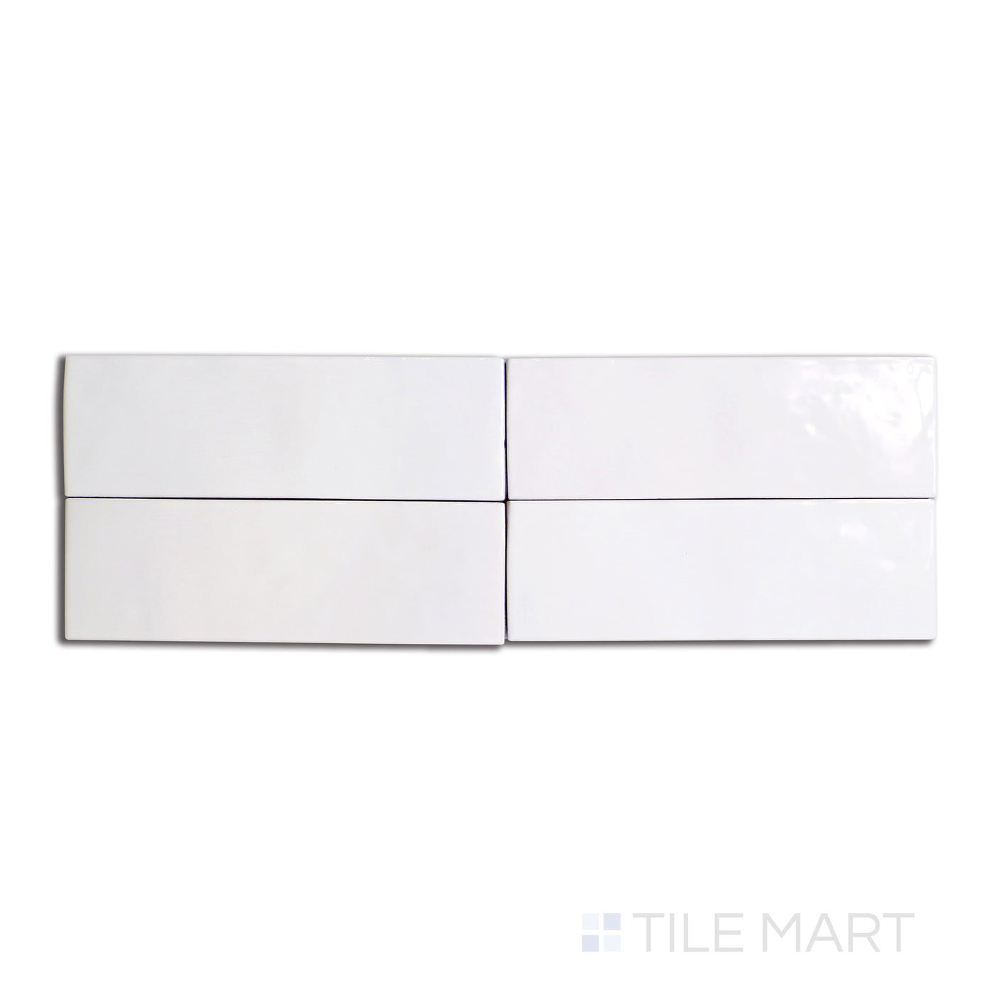Safi Ceramic Field Tile 2X6 White Glossy