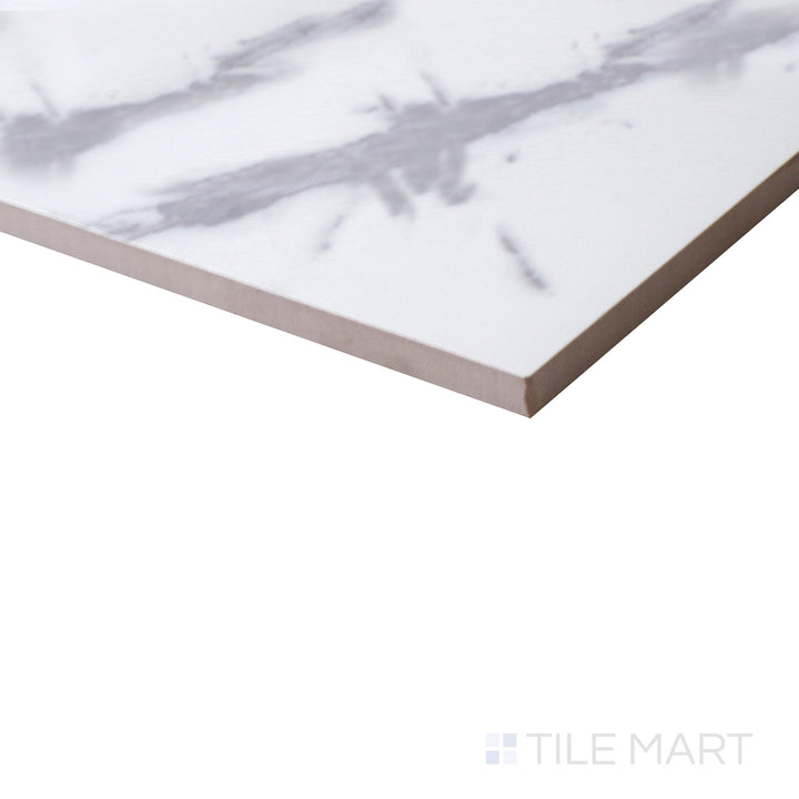 Select White Carrara Porcelain Field Tile 24X48 Matte