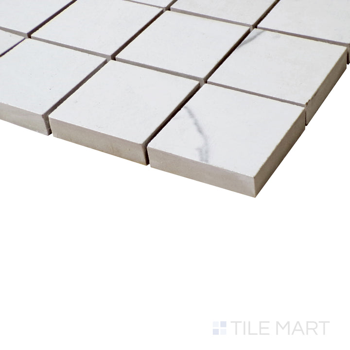 Select White Carrara Square Porcelain Mosaic 12X12 Matte