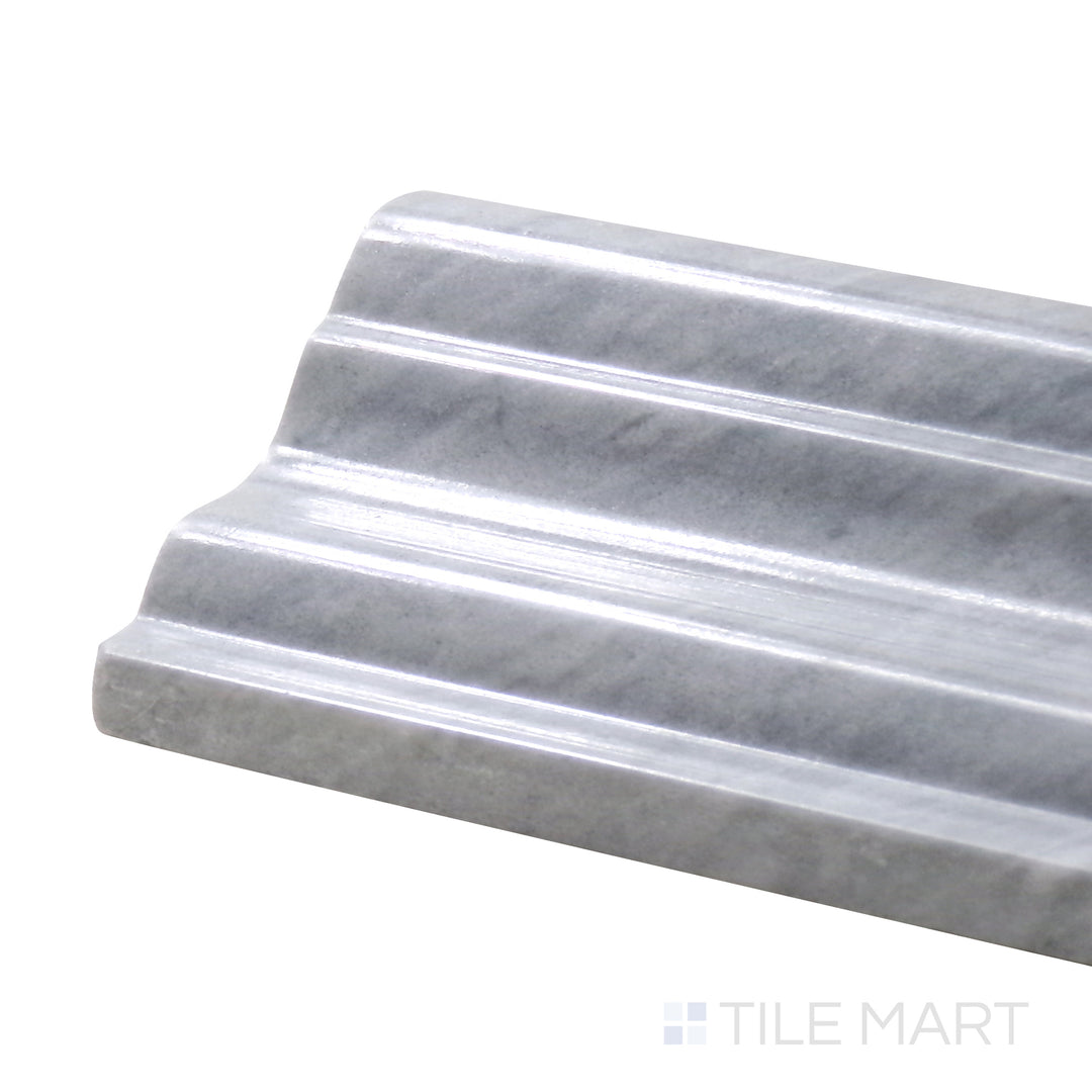 Sto-Re Chairrail Marble Trim 2.5X12 Bardiglio Polished