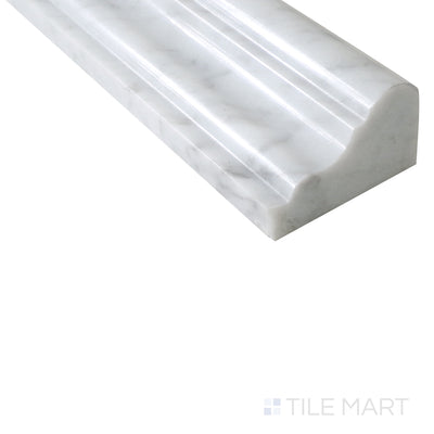 Sto-Re Chairrail Marble Trim 2.5X12 Carrara Polished
