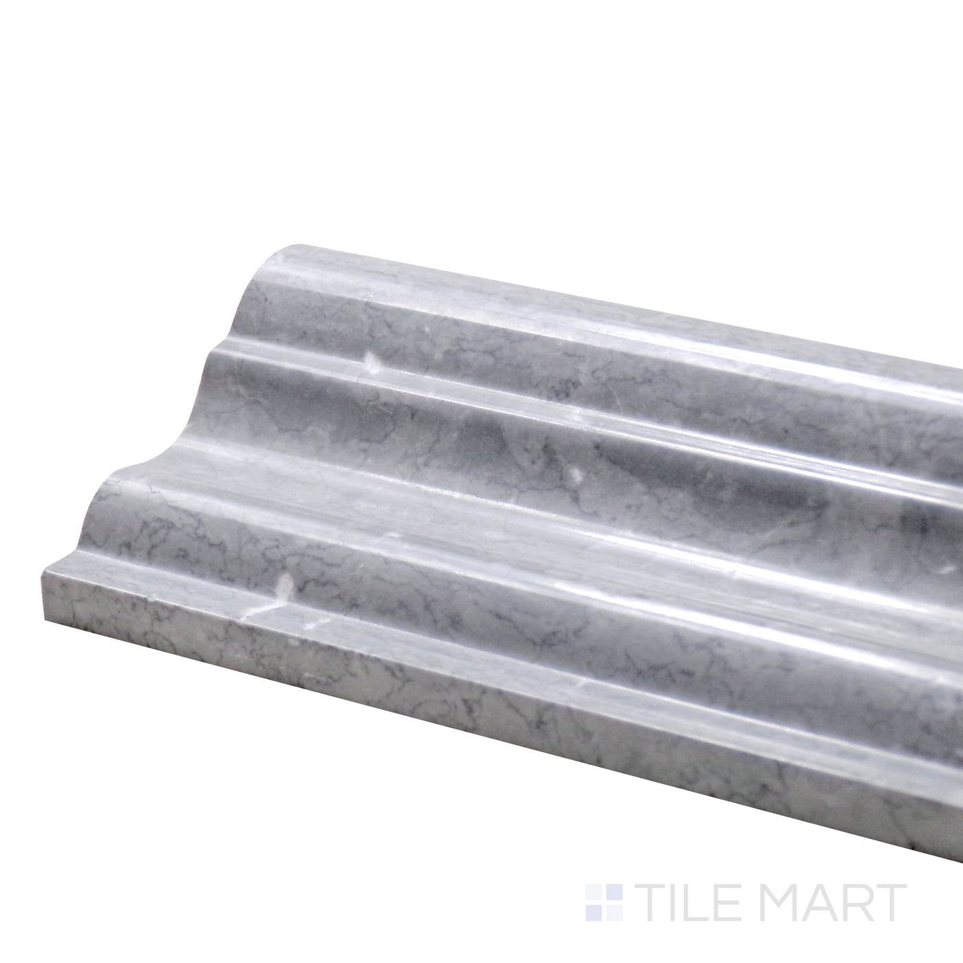 Sto-Re Chairrail Marble Trim 2.5X12 Wooden Blue Polished