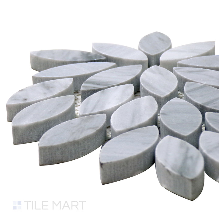 Sto-Re 3/4X1-4/5 Floral Marble Mosaic 2.5X12 Bardiglio Polished