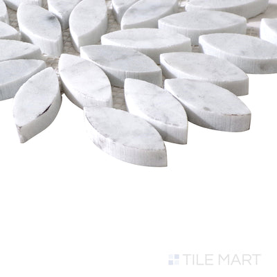 Sto-Re 3/4X1-4/5 Floral Marble Mosaic 10.5X12 Carrara Polished
