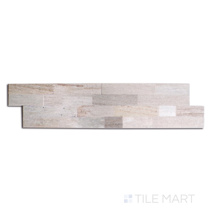 Top-view of Sto-Re Ocean White Culture Pattern Polished Marble Mosaic, presenting a smooth white marble with delicate grey movement and a glossy sheen.