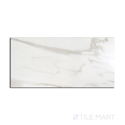 Tele Di Marmo Reloaded Porcelain Large Format Field Tile 24X48 Calacatta Polished