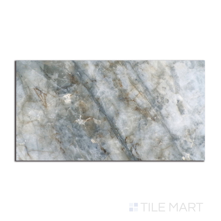 Overhead shot of Tele Di Marmo Revolution Patagonia 24X48 matte porcelain, offering a rugged stone aesthetic with intricate natural patterns.