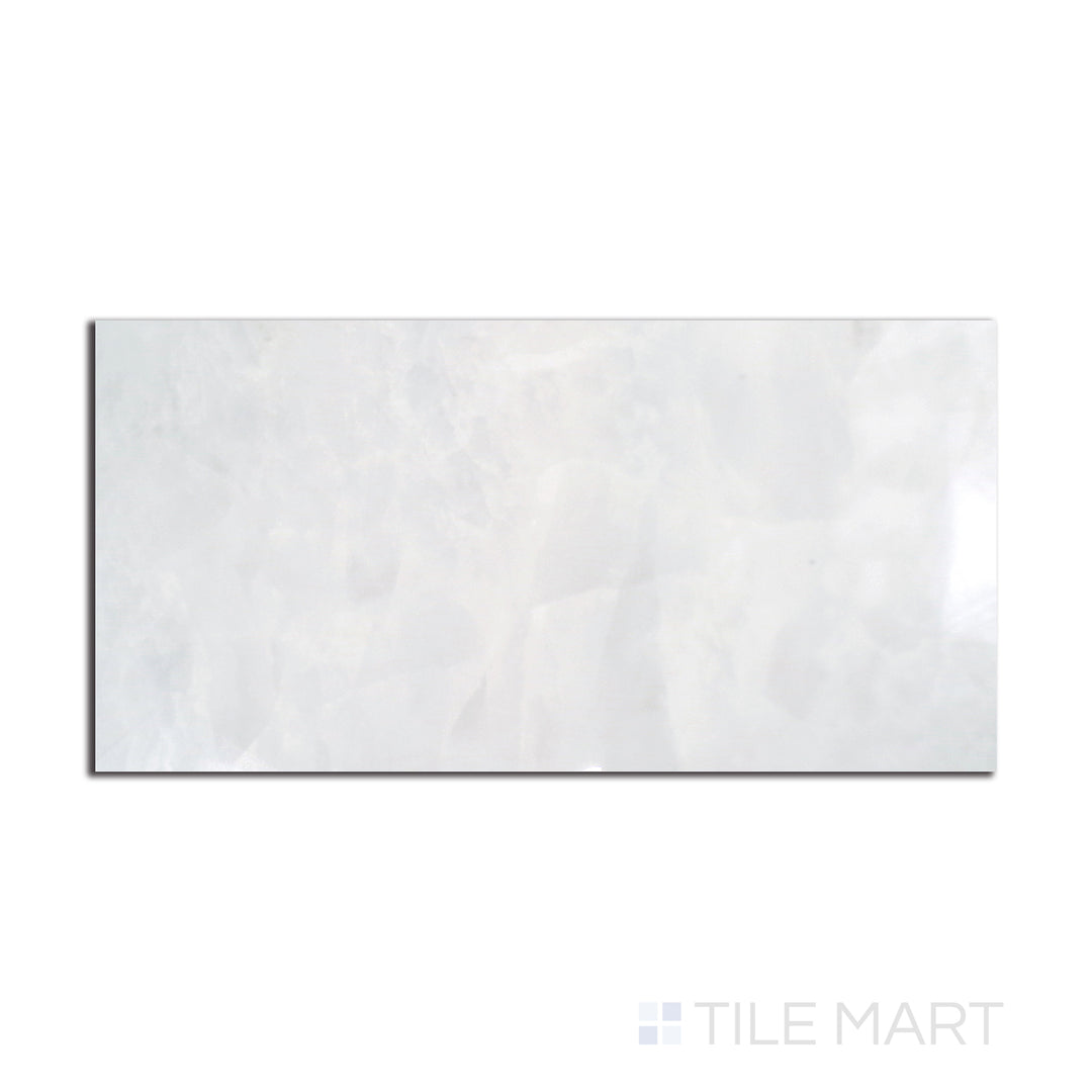 Flat-lay image of Tele Di Marmo Revolution Thassos 24X48 matte porcelain, a pure white surface with a smooth, refined finish.