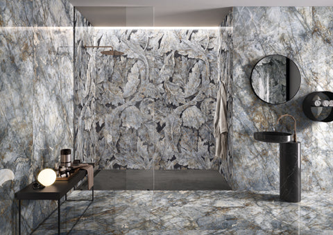 A stunning, nature-inspired design with Tele Di Marmo Revolution Patagonia 24X48 Polished Porcelain, featuring bold veining and an elegant sheen.