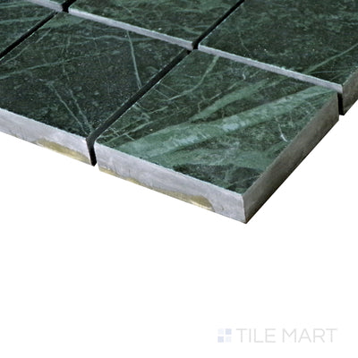 Tele Di Marmo Revolution 2X2 Square Porcelain Mosaic 12X12 Verde St Denis Matte