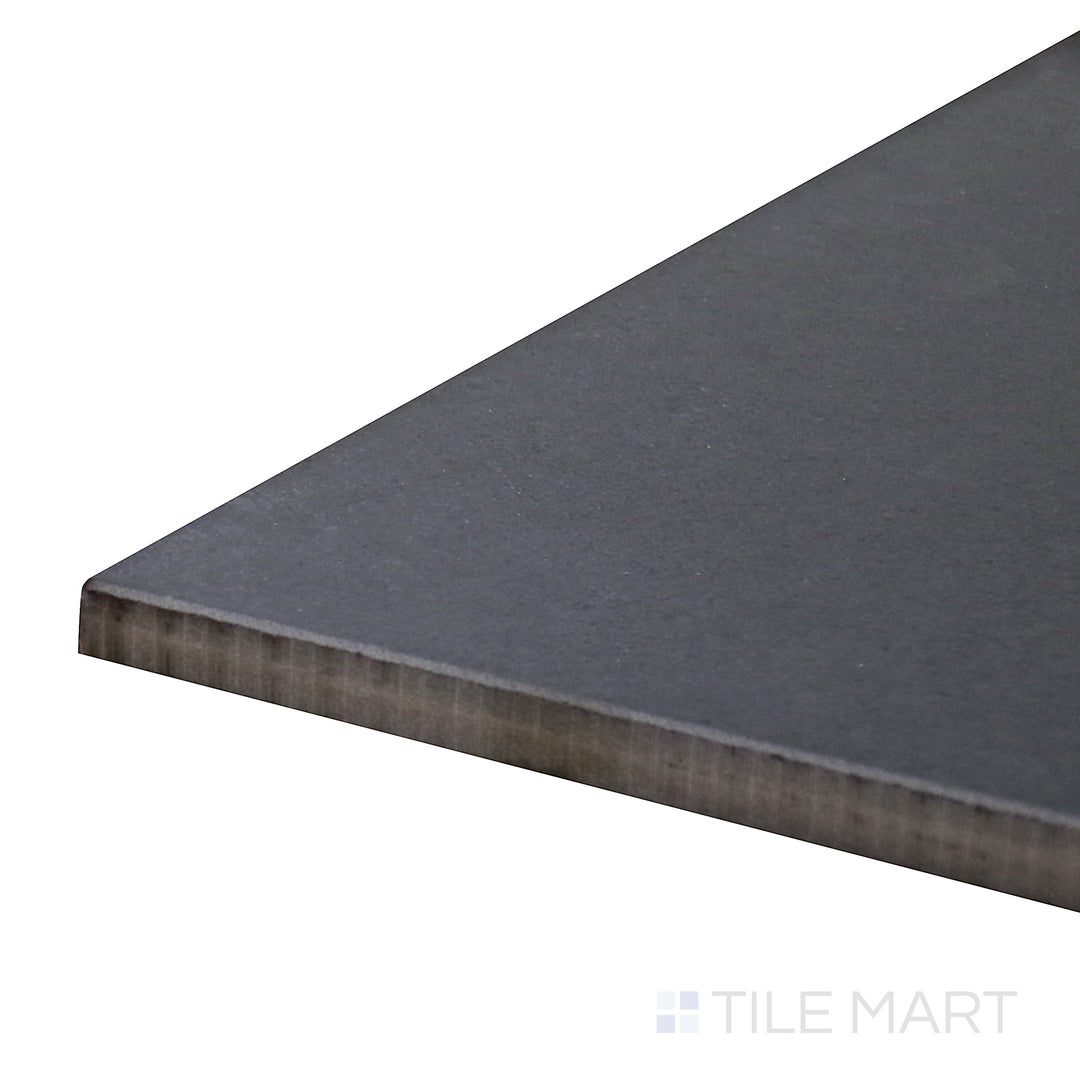 Corner angle of Urban Living Metropolis 12X24 Matte Porcelain Tile, emphasizing its urban gray tones and sleek matte texture for a modern aesthetic.