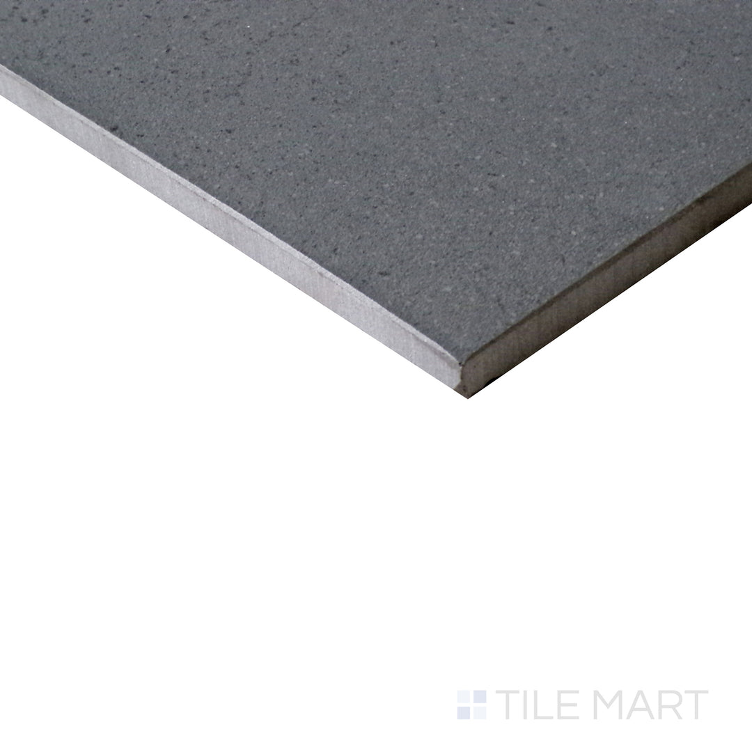 Diagonal view of Urban Living Titanium 12x24 matte porcelain tile, showcasing its modern titanium gray tones, industrial-inspired matte texture, and sleek finish.  