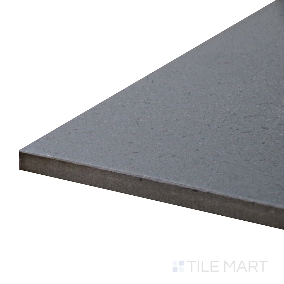 Close-up corner shot of Urban Living Titanium 12X24 Matte Porcelain Tile, featuring its industrial-inspired gray tones with a durable matte surface.