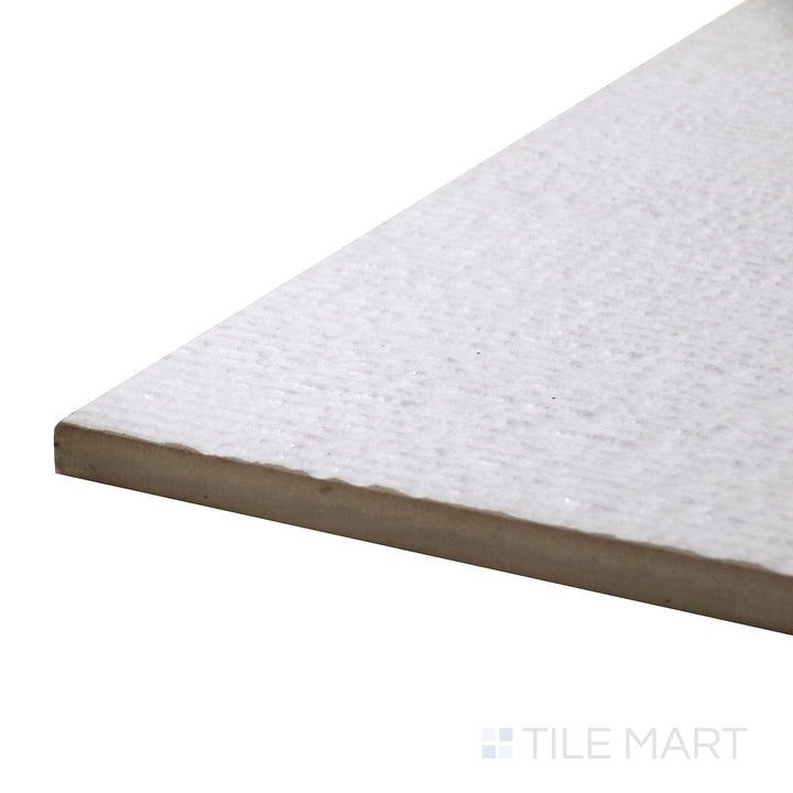 Corner angle of Urban Living Pearl 12X24 Chiseled Porcelain Tile, emphasizing its soft pearl hues with a natural stone texture.