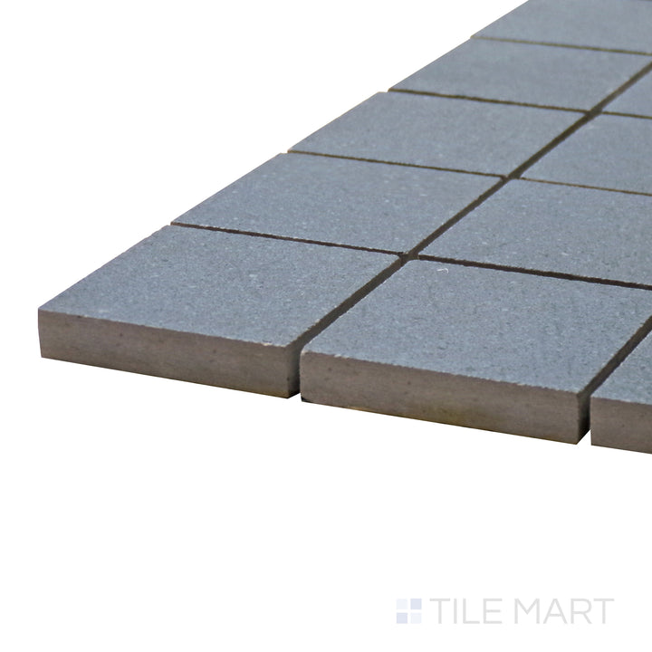 Corner shot of Urban Living Coastal 2" Square Matte Porcelain Mosaic, highlighting its sandy hues in a structured mosaic layout.